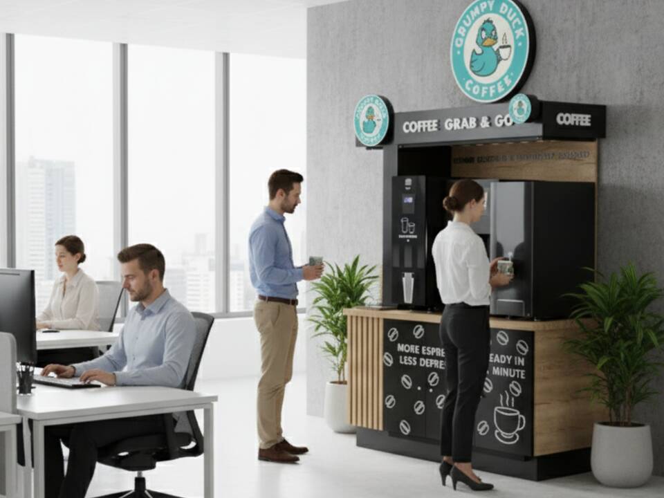 Kiosk in an office